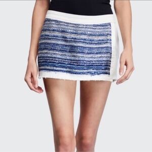 Ramy Brook Tweed Skort, size 10 blue and white, NWT